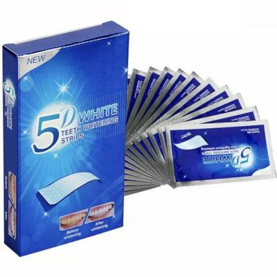 China Professional 5D Teeth Whitening Safe Tooth Whitening Strips Kit 7 White Pockets 12X6.5X1.5 Cm for sale