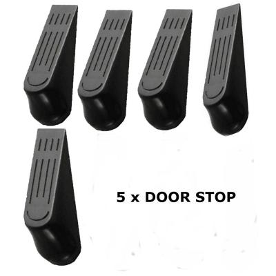 China Black 5 X Door Stoppers 5 X Door Stopper Stoppers Wedges Shims Block Thick Door Holder Rubber for sale