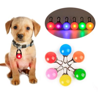 China LED Lights Dog Collar Safety Lamp Warning Night Cut Off Pet Light Flashing Pendant Tag for sale