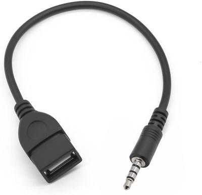 China 3.5mm to AUX audio jack. male to. USB 2.0 Cable 3.5mm To USB 2.0 A Female Jack OTG Converter Lead Adapter for sale