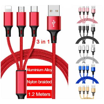 China 3in1 USB Camera Charging Cable with Micro/Type-C/Light ning Port for iPhone/Android/Samsung for sale