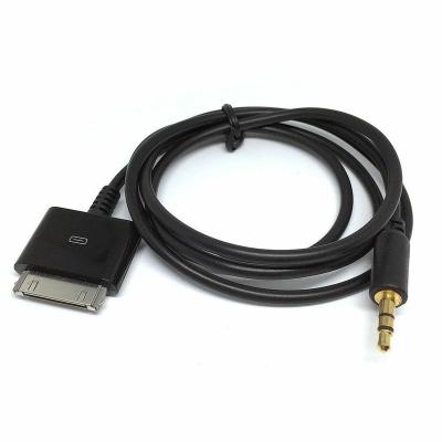 China For the male aux. iPod 3.5mm to aux audio cable. 30 Pin Female Cable For iPhone 4S iPod iPad Dock Car Adapter for sale