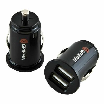 China Griffin Mini Dual Car Charger USB 12v Mobile Phone Lighter Socket Adapter Plug In Twin Quickly for sale