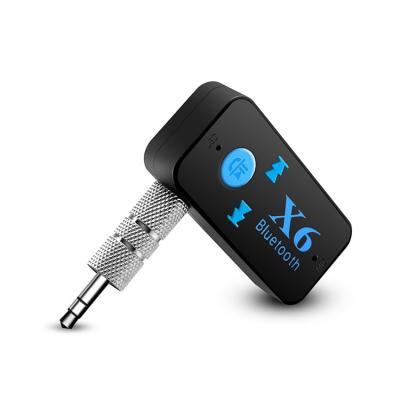 China AUX car music receiver audio stereo adapter. X6 Bluetooths 3.5mm Stereo Wireless With MIC for sale