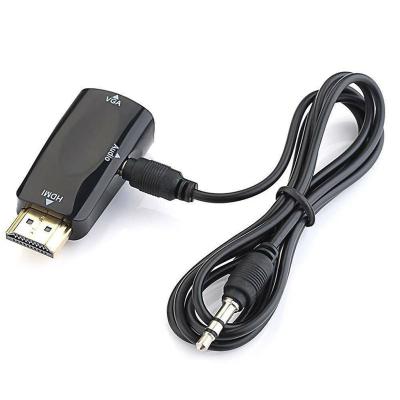 China COMPUTER HD MI to VGA Adapter / Converter Male to Female with Audio Cable for PC Laptop HDTV DVD HD MI for sale