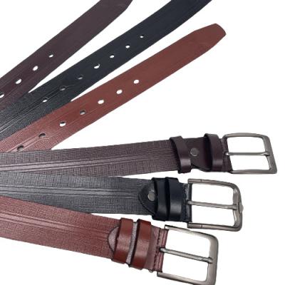 China Direct Men's Business Factory Supply Pin Buckle Belt Super Fiber Material Layer Leather Belts In Stock for sale