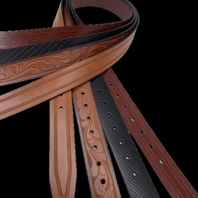 China Men's Deals Fast-delivery within 48H cheap leather belts in 40+ stock textures embossing metal pin buckle exterior optional belts for sale