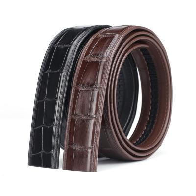 China Crocodile Men Business Belt 4cm Genuine Leather Crocodile Belly Fold Belt Support OEM&PDM for sale