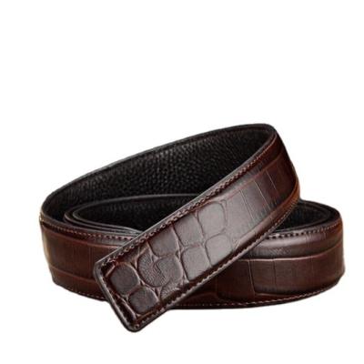 China Cowhide Crocodile Pattern Genuine Leather Belts For Men With Free Sample Service for sale