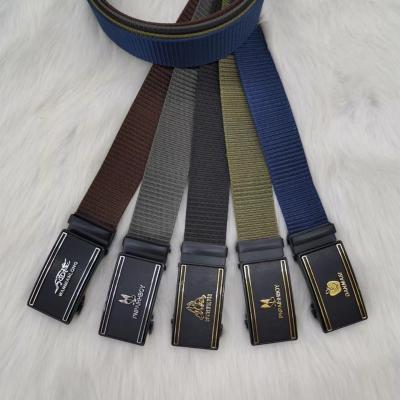 China Durable Custom Men's Military Web Tactical Belt, Canvas Nylon Webbing With Alloy Buckle Belt for sale