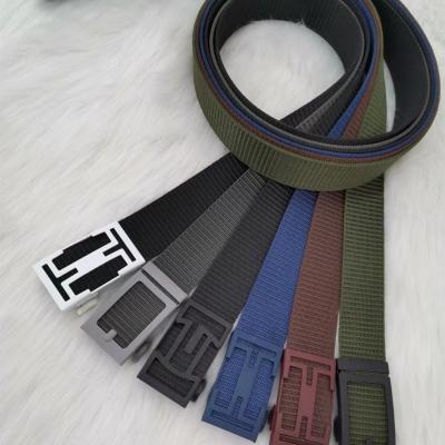 China Durable 2022 Nylon Belt With Plastic Buckle Mens Cloth Military Tactical Custom Belt for sale