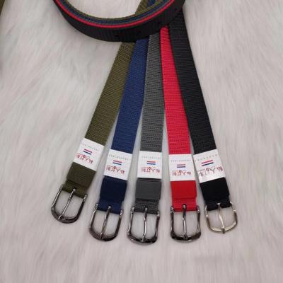 China Men's Army Durable Tactical Military Outdoor Custom Woven Fabric Nylon Web Belt With Plastic Buckle Laser Log for sale