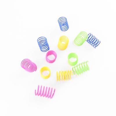 China Cat Colorful Plastic Spring Toys Durable Durable Pet Factory Price Claw Grinding Toys for sale