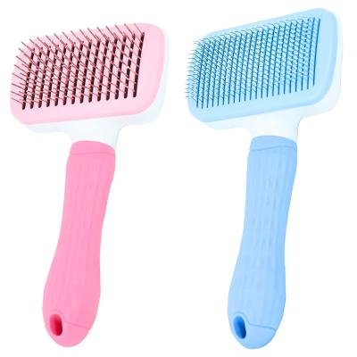 China Viable High Quality Self-Cleaning Hairy Hairless Dog & Cat Tangle Brush Pets Grooming Tool Remove for sale