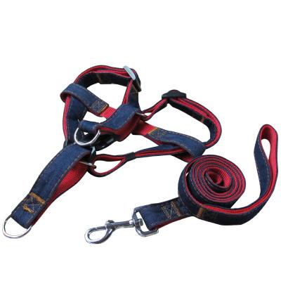 China Hot Sale Reflective Jean Pets Collar High Quality Nylon Pet Leash For Large Small Medium Dog Cat for sale