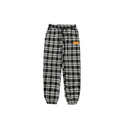 China Anti-Wrinkle Harajuku Style Is Drawstring Sweatpants Plaid Student Pants Men Casual for sale