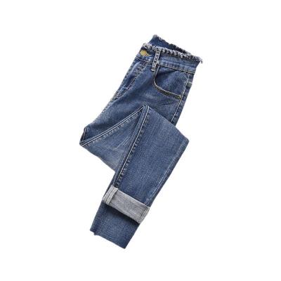 China Women's Small Foot Tight Breathable Korean Pencil Burrs New Thin Multifunctional Jeans for sale