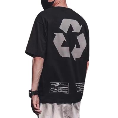 China loose personalized printing sleeve pullover men's Anti-wrinkle shorts hip hop fashion T-shirt for sale