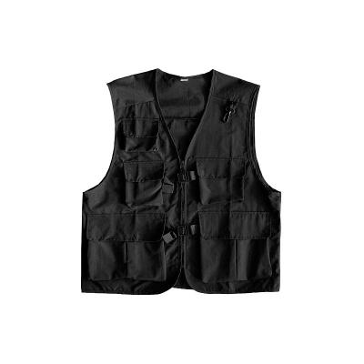 China Fashion High Quality Anti-wrinkle Autumn Vest Functional Men's Volunteer Work Clothes Loose Multi Pocket Vest Jacket for sale