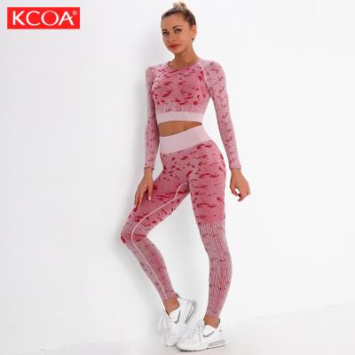 China New Arrival Breathable Gym Running Yoga Two Piece Pastel Sets For Women 2 Pieces for sale