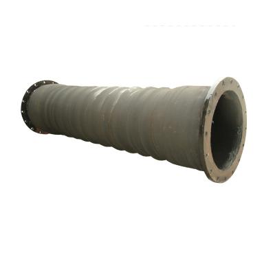 China Flange Industrial Pipeline Large Diameter Corrugated Oil Resistant Nbr Rubber Hose for sale