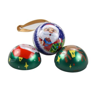 China Recycable Christmas Ball and Tree Ornaments Christmas Baubles Ornaments Christmas Ball Shape Clear Tin for sale