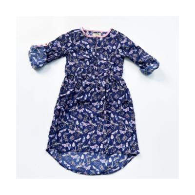 China Latest Anti-Wrinkle Printed Polyester Girls Dress In 2021 for sale