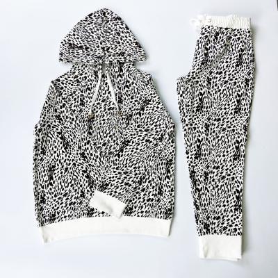 China Ladies New Type Alloverprinted AOP Hoody Hot Price Women's Hoodies And Sweatshirts Set for sale