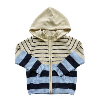 China Anti-wrinkle hot sale best quality autumn fashion stripe pull over kids sweater for sale