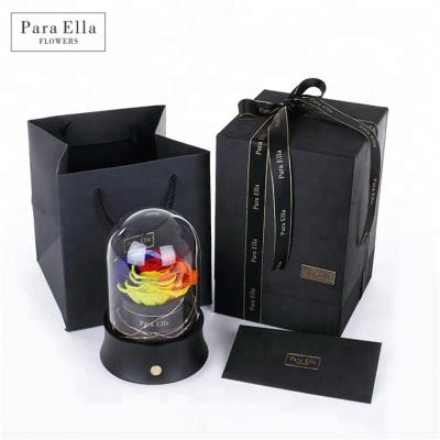 China Gift Success Rose Preserved Eternal Rose in Glass with Bluetooth and LED Lights China Factory Wholesale for sale