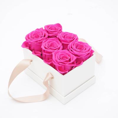 China Wholesale Luxury Eternal Stabilized Flower Roses Head Box Roses Everlasting Flower Forever In Gift Box for sale