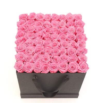 China Amazon Hot Sale Luxury Flower Gift Box Natural Eternal Rose Flower Preserved Real Roses In Gift Box for sale