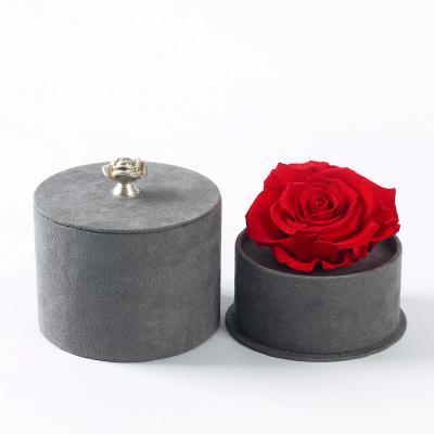 China customized valentine's gift preserved rose flower in box 9-10cm for sale