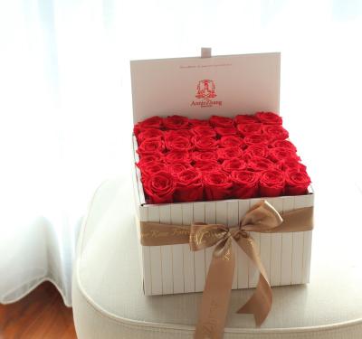 China Wholesale 4-5 cm AA Grade 100% Durable Fresh Preserved Roses Plant Flower Box Supply Directly for sale