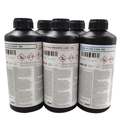 China 1L Bottle AGFA UV Ink HD2 Compatible with Konica Ricoh Printhead in BK/CY/MG/LM/LC for sale