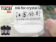 Special ink for crystal labels