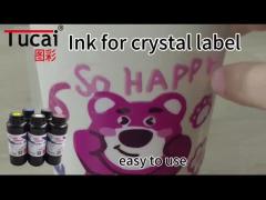 Special ink for crystal labels