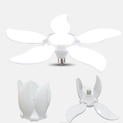 China High Brightness Ceiling Deformable Angle Sheet 75W 360 Foldable Fan Blade 5 Blade Led Bulb Light for sale