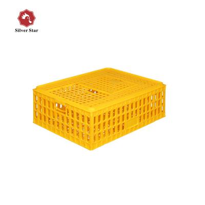 China Factory Price Star Star Siver Chicken Cage Plastic Foldable Box Plastic Cattle Transport Poultry Chicken Cage for sale