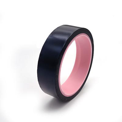 China 2.5mil Black ESD Polyimide Heat Resistant Tape For Oven Glass for sale