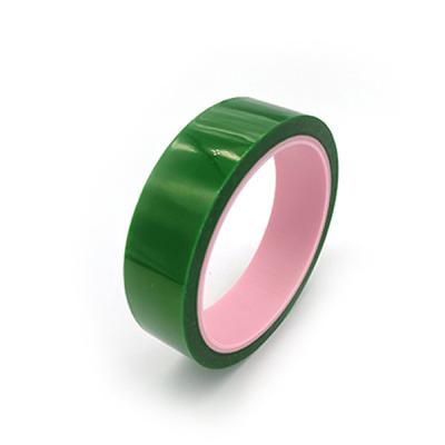 China Masking Green Polyester Tape High Temperature Anti Static 2.4mil for sale