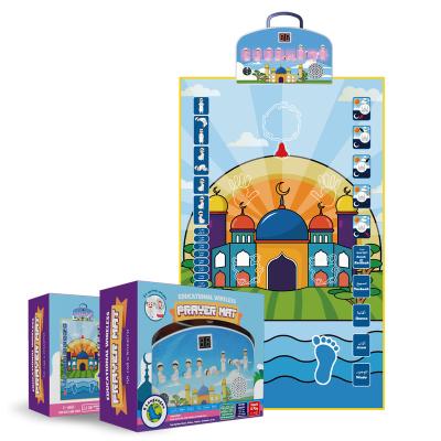 China Portable Washable Kids Islamic Muslim Electronic Sejadah Children Teaching Educational Prayer Mat for sale