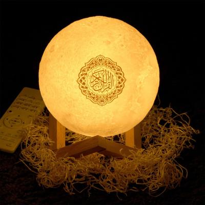 China APP Control SQ171 520 Mobile Hot Selling Amazon Desktop Quran Led Mp3 Night Light Moon Quran Lamp Speaker With Remote for sale