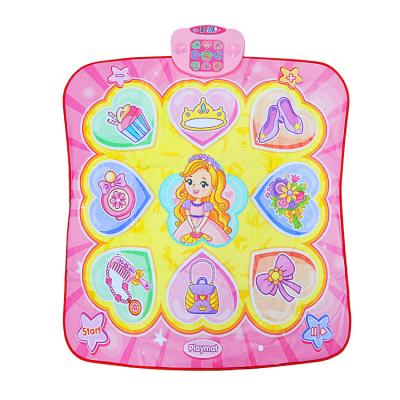 China Interactive Luminous Led Dance Mat Musical Ballet Dance Play Mat for 3-10 Year Old Girls 83*71cm for sale