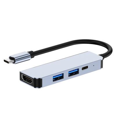 China Computer USB Type C Hub Dock For Macbook Pro Air OTG USB3 0 Hub Compatible Adapter OEM Status Customer Card Silver Color Data Weight for sale