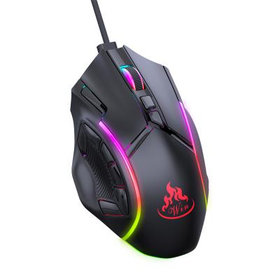 China Game Factory USB Mice Wired Mouse 12 Keys Colorful Game Mouse 12 Keys Macro Gaming And Office Mouse RGB Model With Color for sale