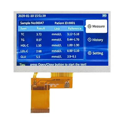 China 4.3 Inch LCD TFT Display Module IPS TFT LCD Display 800×480 Resolution for sale