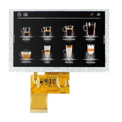 China 800*480 5 inch TFT LCD-module 250 nits Helderheid Transmisief LCD-scherm Te koop