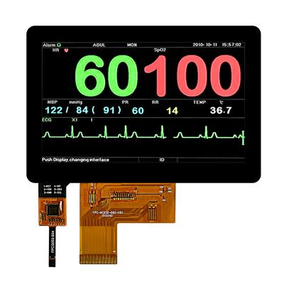 China Módulo de pantalla táctil LCD TFT de 5 pulgadas de 800*480 con 350 nits en venta