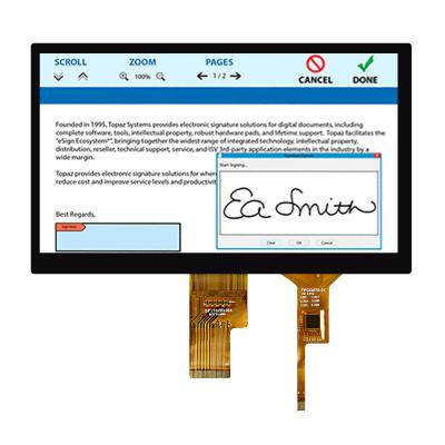 China 7 Inch LVDS LCD Panel 450nits 1024*600 Resolution 85/85/85/85 Viewing Angles for sale